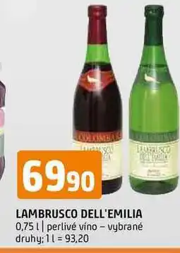 Terno Lambrusco dell emilia 0,75l perlivé víno vybrané druhy nabídka