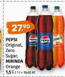 Terno Pepsi Original, Zero Sugar, mirinda Orange 1,5l nabídka