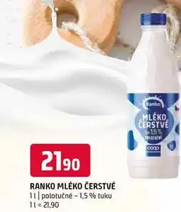 Terno Ranko mléko čerstvé 1l polotučné 1,5% tuku nabídka