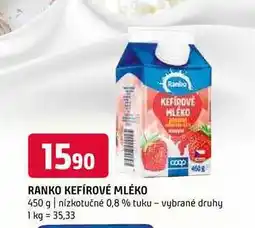 Terno Ranko kefírové mléko 450 g nízkotučné 0,8 % tuku vybrané druhy nabídka