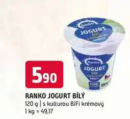 Terno Ranko jogurt bílý 120 g s kulturou BiFi krémový nabídka