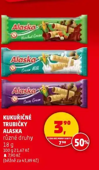 Penny Market Kukuřičné trubičky alaska nabídka