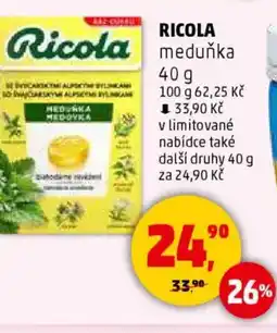 Penny Market RICOLA medunka nabídka