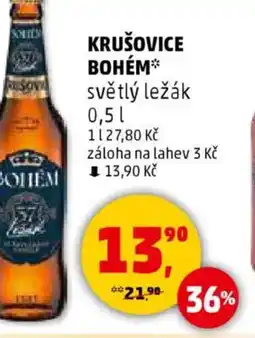 Penny Market KRUŠOVICE BOHÉM světlý ležák nabídka