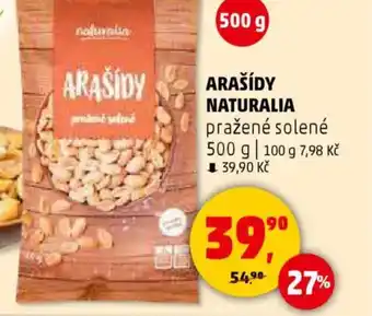 Penny Market Arašídy naturalia pražené solené nabídka