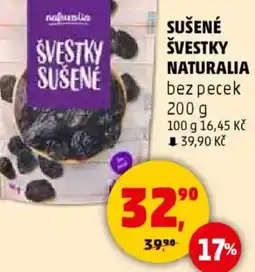 Penny Market Sušené švestky naturalia bez pecek nabídka