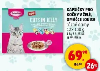 Penny Market Kapsičky pro kočky v želé, omáčce louisa nabídka