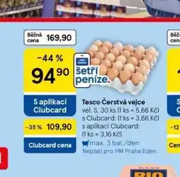 Tesco Tesco čerstvá vejce s 30 ks nabídka