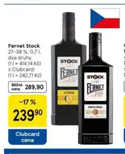 Tesco Fernet stock nabídka