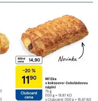 Tesco Mřížka s kokosovou-čokoládovou náplní nabídka