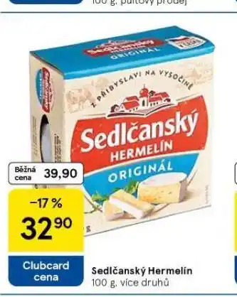 Tesco Sedlčanský hermelín nabídka