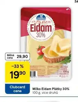 Tesco Milko eidam plátky 30% nabídka