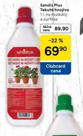 Tesco Sandis plus tekuté hnojivo nabídka