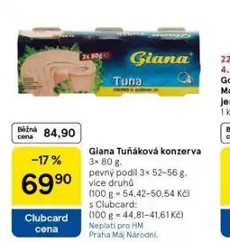 Tesco Giana tuňáková konzerva nabídka