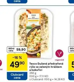 Tesco Tesco dušená předvařená rýže se zeleným hráškem a kukuřicí nabídka