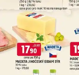 Terno Madeta jihočeský eidam sýr nabídka