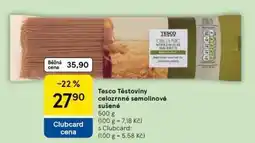 Tesco Tesco těstoviny celozrnné semolinové nabídka