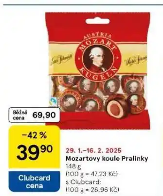 Tesco Mozartovy koule pralinky nabídka