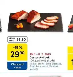 Tesco Čertovský špek nabídka