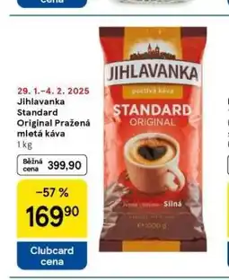 Tesco Jihlavanka standard original pražená mletá káva nabídka