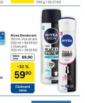 Tesco Nivea deodorant nabídka