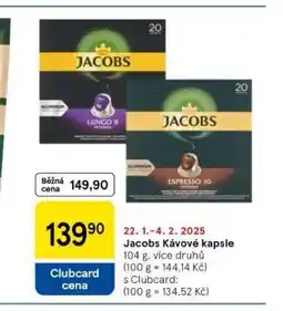 Tesco Jacobs kávové kapsle nabídka