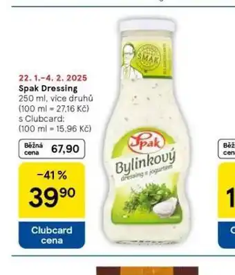 Tesco Spak dressing nabídka