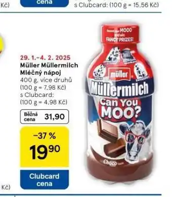 Tesco Müllermilch mléčný nápoj nabídka