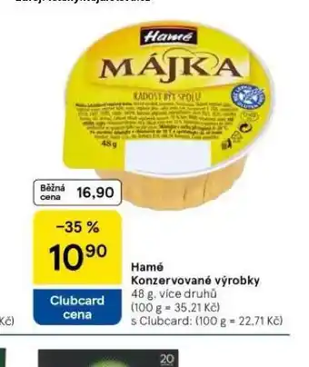 Tesco Hamé konzervované výrobky nabídka