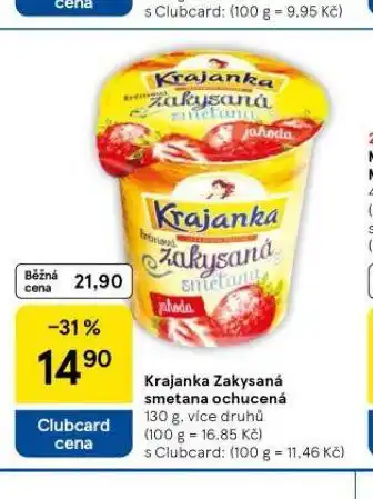 Tesco Krajanka zakysaná smetana ochucená nabídka