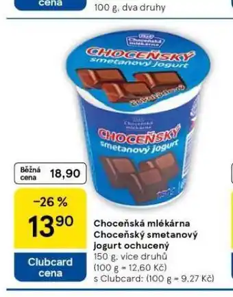 Tesco Choceňský smetanový jogurt ochucený nabídka