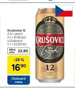 Tesco Pivo krušovice 12 královský ležák nabídka