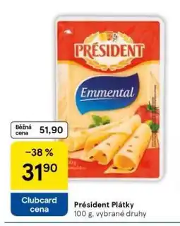 Tesco Président plátky nabídka