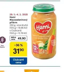 Tesco Hami masozeleninový příkrm nabídka