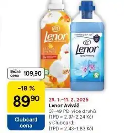 Tesco Lenor aviváž nabídka