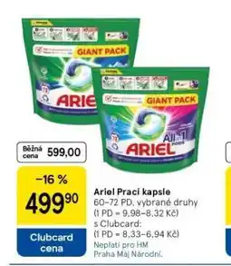 Tesco Ariel prací kapsle nabídka