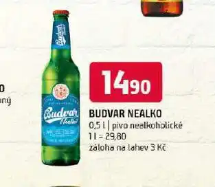 Terno Pivo budvar nealko nabídka