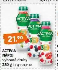 Terno Activia nápoj nabídka