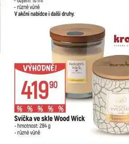 Globus Svíčka ve skle wood wick nabídka