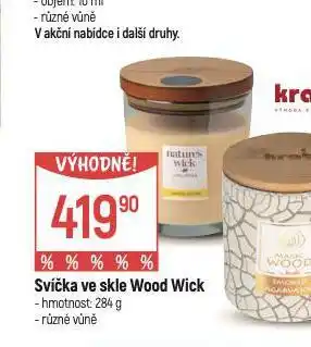 Globus Svíčka ve skle wood wick nabídka