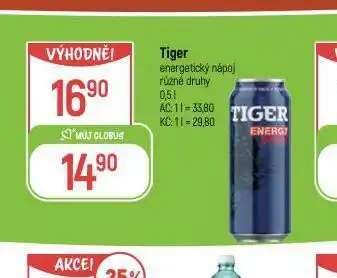 Globus Tiger energetický nápoj nabídka