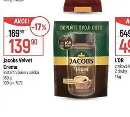 Globus Jacobs velvet crema instantní káva v sáčcích nabídka