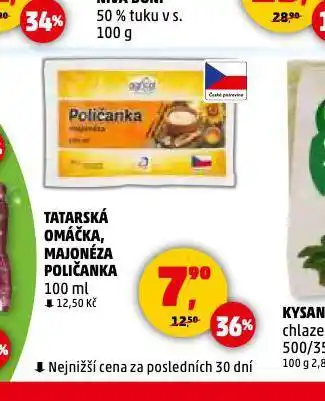 Penny Market Agricol tatarská omáčka / poličanka majonéza nabídka