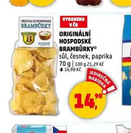 Penny Market Originální hosdpodské brambůrky nabídka