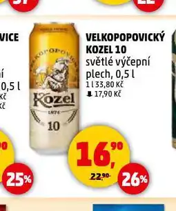 Penny Market Pivo velkopopovický kozel 10 nabídka