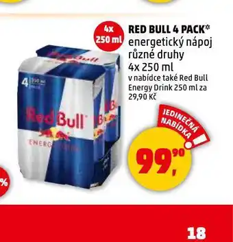 Penny Market Red bull 4 pack nabídka