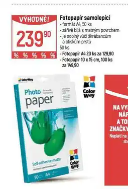 Globus Fotopapír samolepicí nabídka