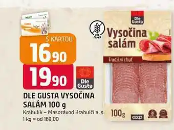 Trefa Dle Gusta Vysočina salám 100g nabídka