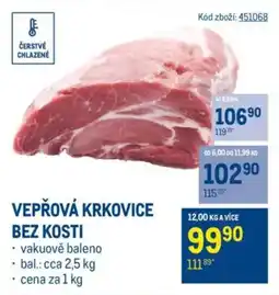 Makro Vepřová krkovice bez kosti nabídka