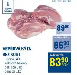 Makro Vepřová kýta bez kosti nabídka